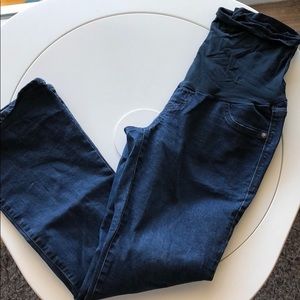 Indigo blue maternity pregnancy stretch jeans